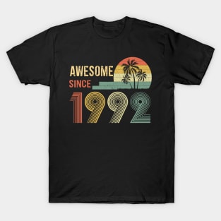 30 Years Old Awesome Since 1992 Gifts 30th Birthday Gift T-Shirt